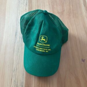 John Deere Green Trucker Hat with Yellow Logo